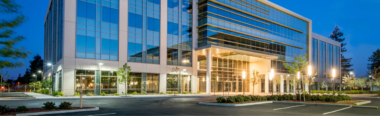 Photo of building at night